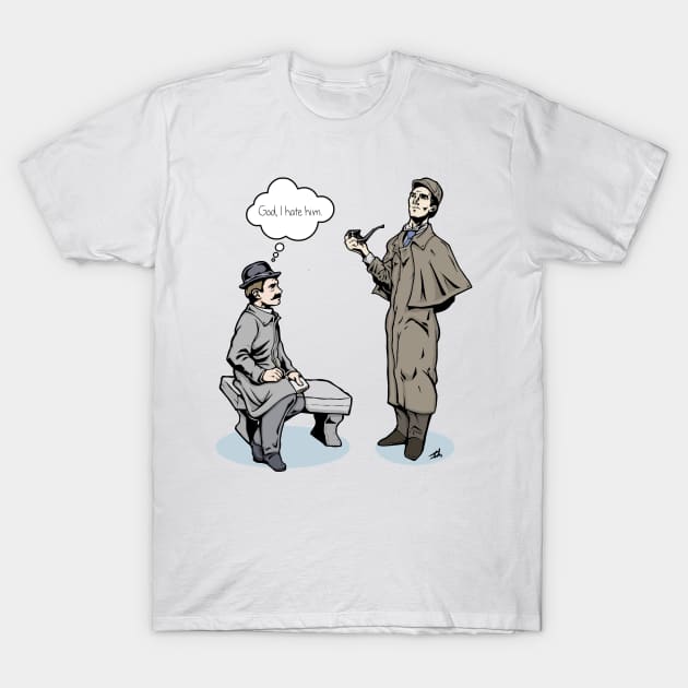 Victorian Sherlock and Watson - God, I hate him. T-Shirt by IT-Anastas